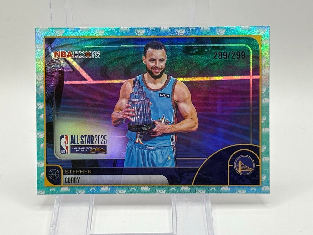 2025-26 Topps NBA Hoops Stephen Curry Teal All Star 289/299 SP Warriors
